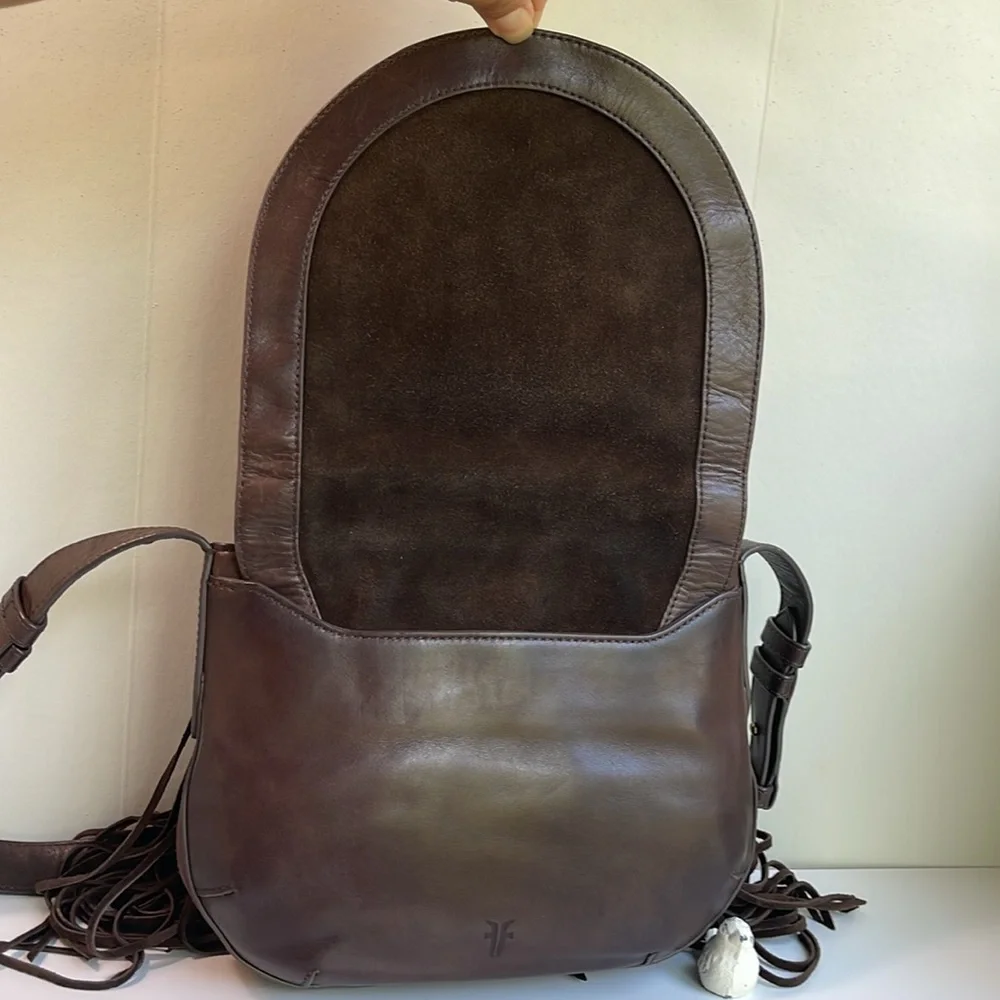 Frye Ray Fringe Saddle Bag - Picture 8 of 17